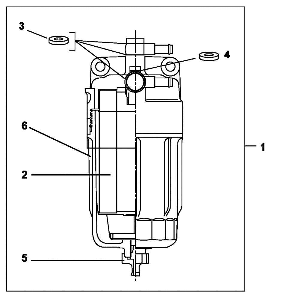 Схема запчастей Case CX350C - (03-009[00]) - FUEL SYSTEM - FUEL FILTER (03) - FUEL SYSTEM