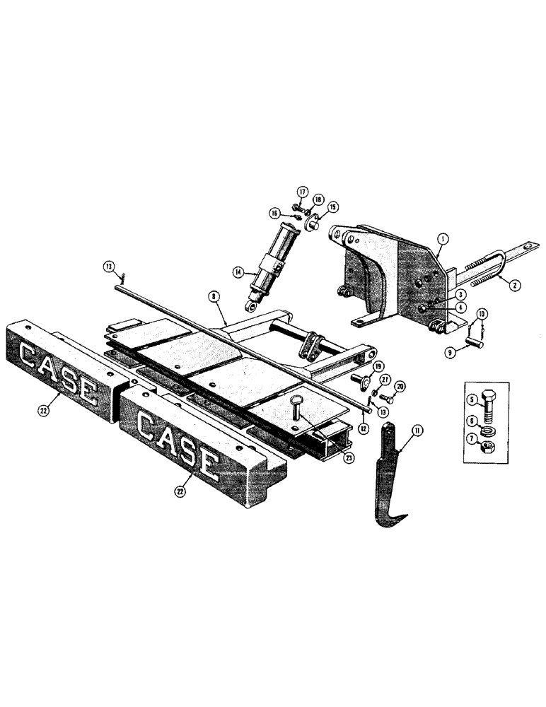 Схема запчастей Case 420 - (142) - SCARIFIER, (ORIGINAL EQUIPMENT) (05) - UPPERSTRUCTURE CHASSIS