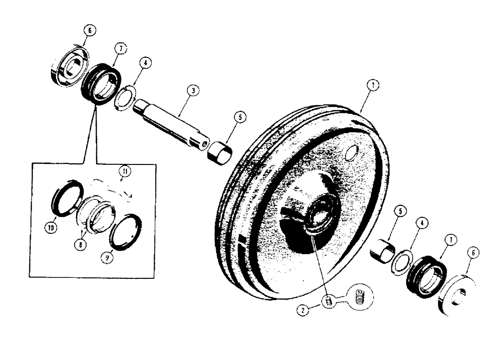 Схема запчастей Case 450 - (138[1]) - IDLER WHEEL (04) - UNDERCARRIAGE