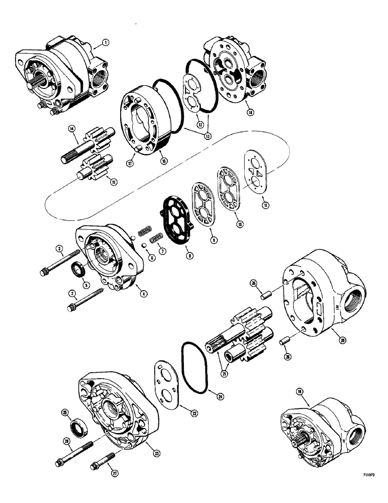 Схема запчастей Case 26 - (084) - D48950 HYDRAULIC PUMP 