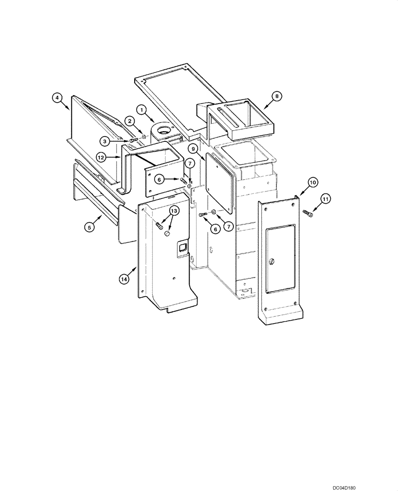 Схема запчастей Case 885 - (09.24[00]) - CONSOLE COVERS (09) - CHASSIS