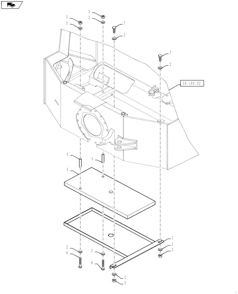 Схема запчастей Case DV207 - (90.130.01) - LOWER COVER (90) - PLATFORM, CAB, BODYWORK AND DECALS