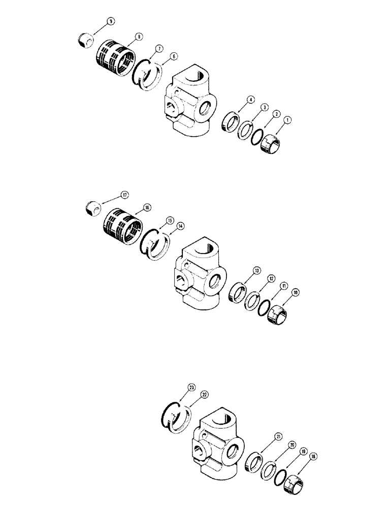 Схема запчастей Case 480CK - (84) - CYLINDER PACKING KITS, USED ON D28325 & D28326 BACKHOE SWING CYLINDERS, D30127 CYLINDER PACKING KIT (35) - HYDRAULIC SYSTEMS