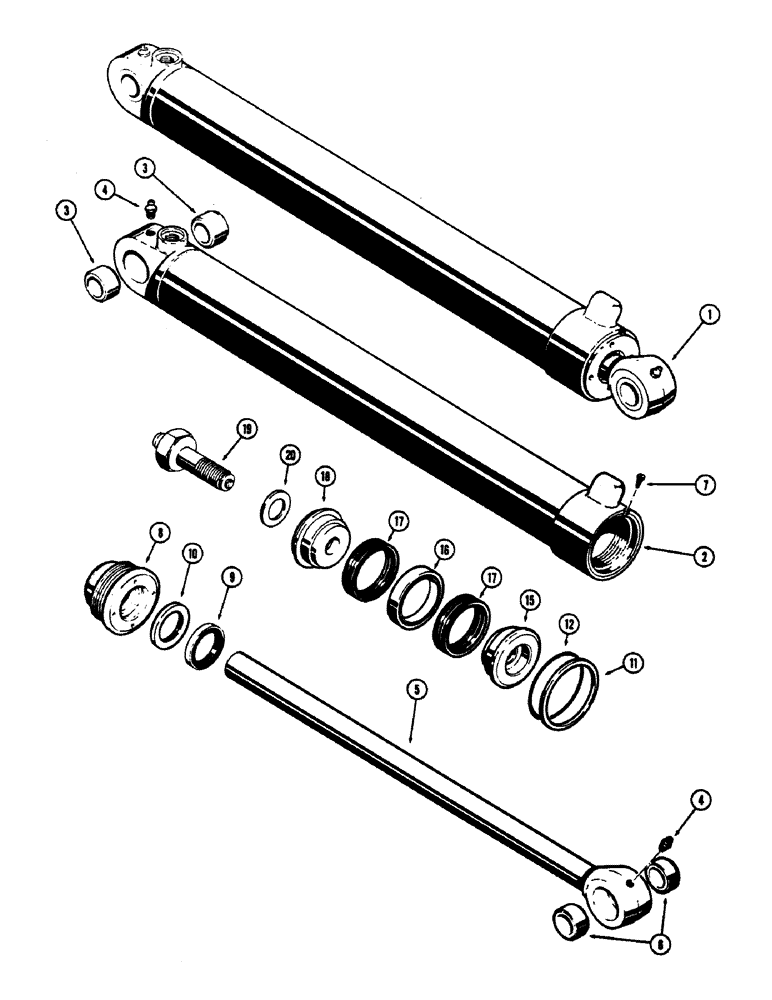 Схема запчастей Case 680CK - (175A) - G32692 BACKHOE BOOM CYLINDER (35) - HYDRAULIC SYSTEMS