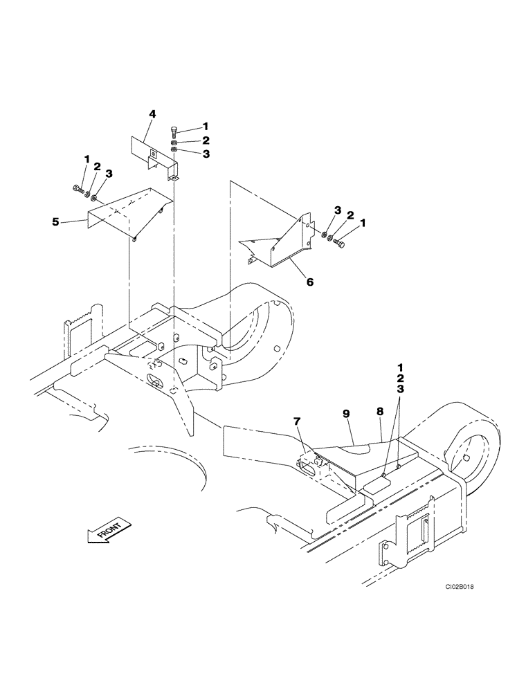 Схема запчастей Case CX470B - (05-04) - GUARD - UNDERCARRIAGE (11) - TRACKS/STEERING
