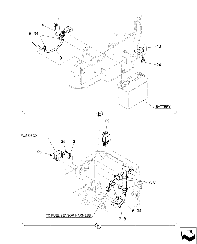 Схема запчастей Case CX17B - (01-046[03]) - ELEC ASSY, UPP (55) - ELECTRICAL SYSTEMS