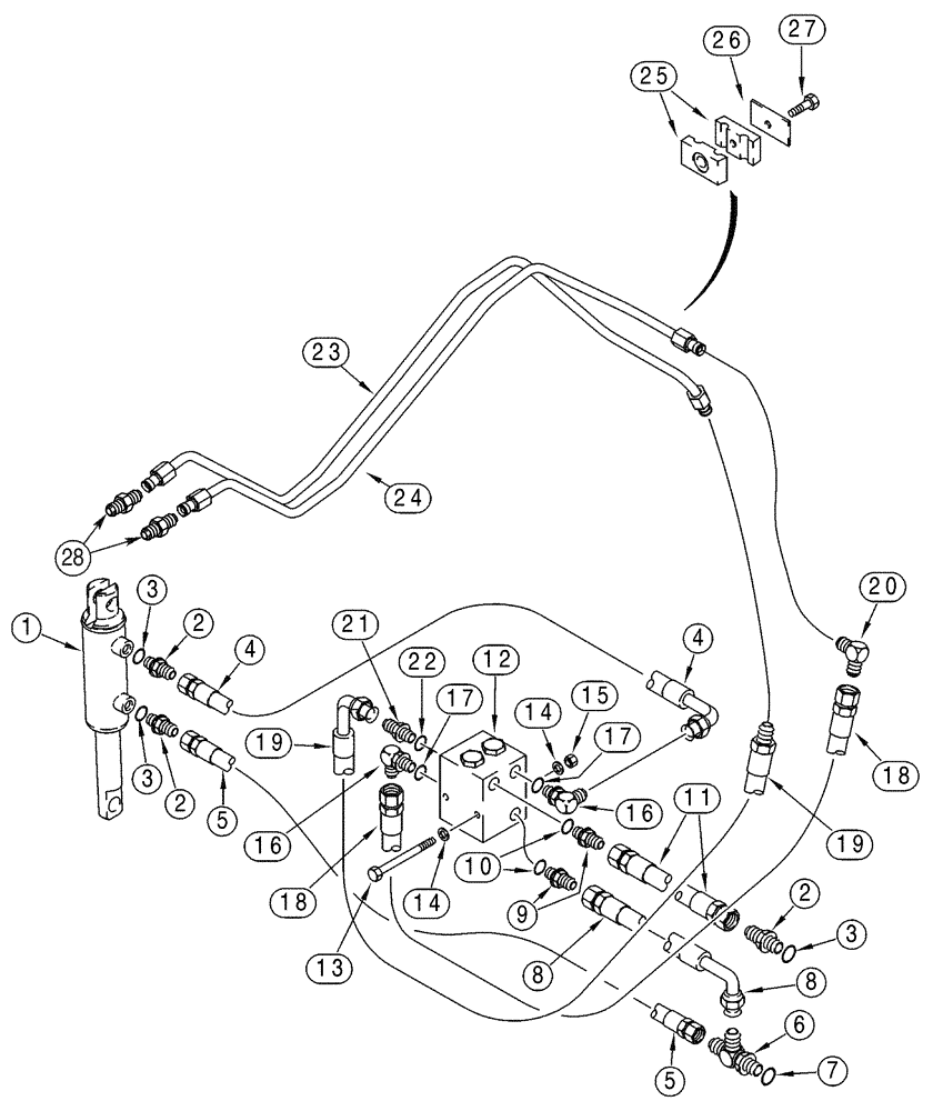 Схема запчастей Case 90XT - (08-13) - HYDRAULICS COUPLER SYSTEM, NORTH AMERICAN MODELS -JAF0320049, EUROPEAN MODELS -JAF0274261 (08) - HYDRAULICS