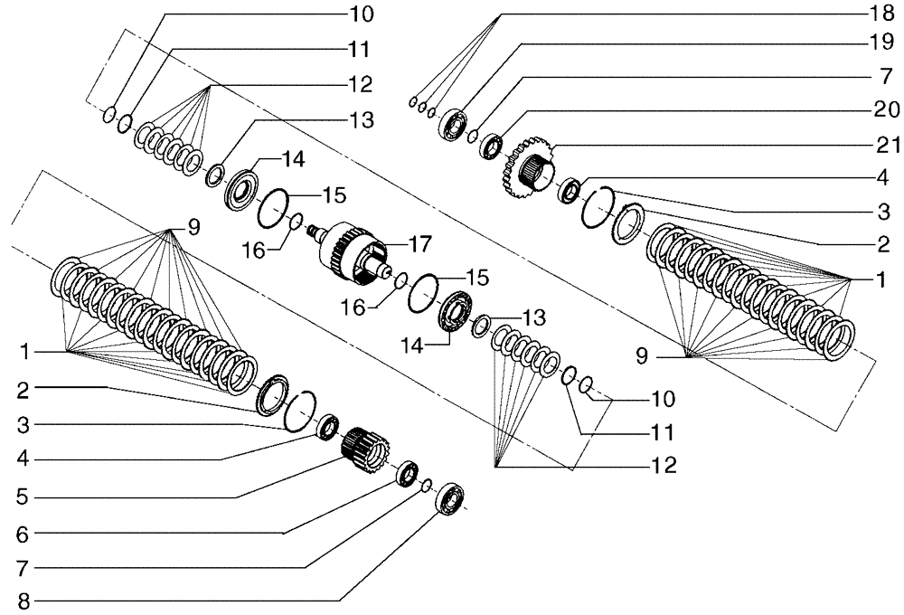 Схема запчастей Case 865B - (06-02[07]) - TRANSMISSION, 4TH SHAFT - (DIRECT DRIVE) (06) - POWER TRAIN