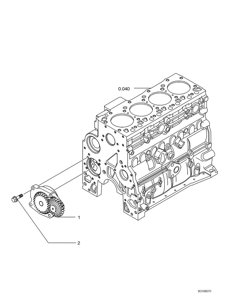 Схема запчастей Case 521D - (0.300[01]) - OIL PUMP - ENGINE (02) - ENGINE