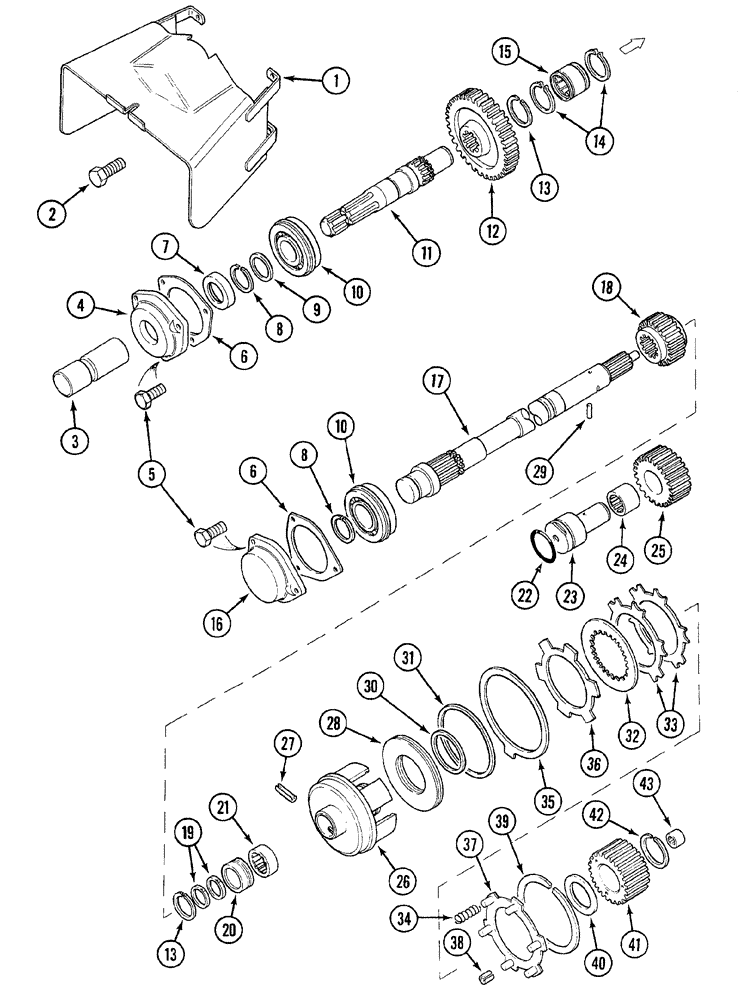 Схема запчастей Case 380B - (6-52) - INDEPENDENT POWER TAKE OFF (06) - POWER TRAIN