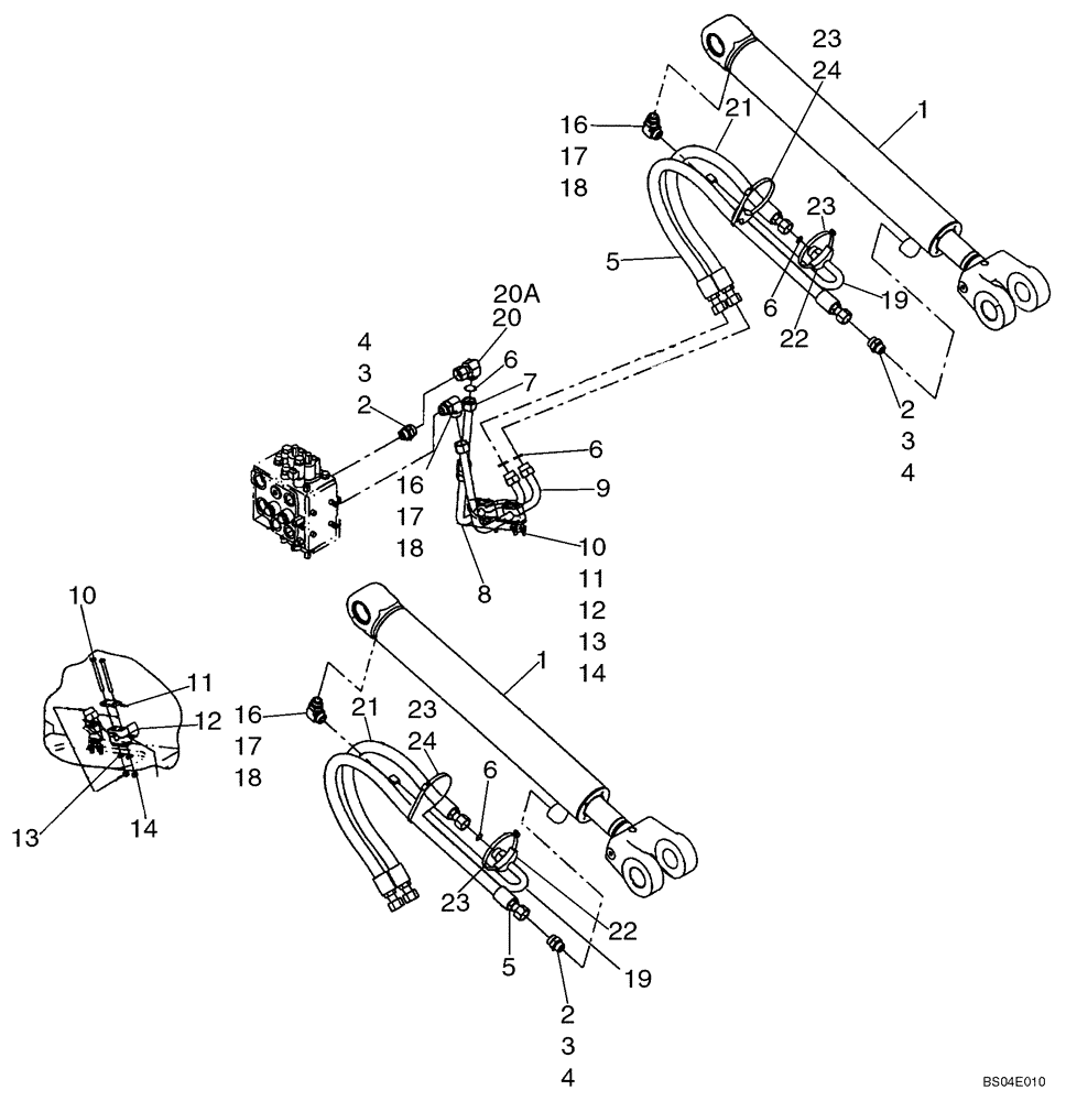 Схема запчастей Case 721D - (08-10) - HYDRAULICS - LOADER LIFT ( Z-BAR ) (08) - HYDRAULICS