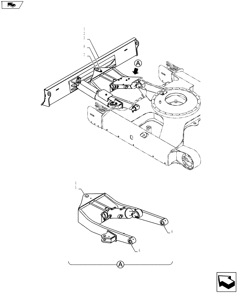 Схема запчастей Case CX55BMSR - (02-020[00]) - DOZER ASSY (ANGLE DOZER) (86) - DOZER