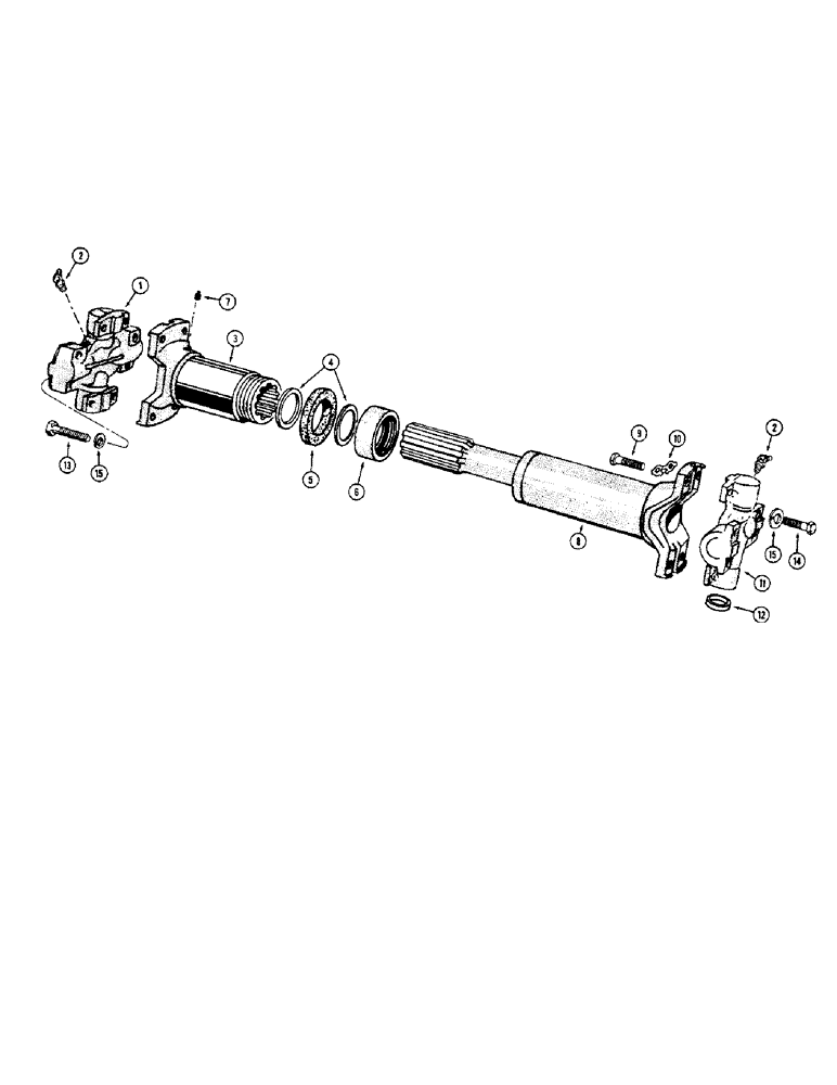 Схема запчастей Case W9B - (196) - A19079 REAR AXLE DRIVE SHAFT (06) - POWER TRAIN