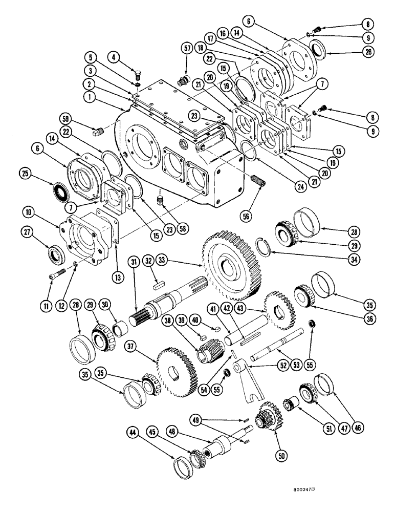 Схема запчастей Case FH4 - (1-56) - TRANSMISSION ASSEMBLY (21) - TRANSMISSION