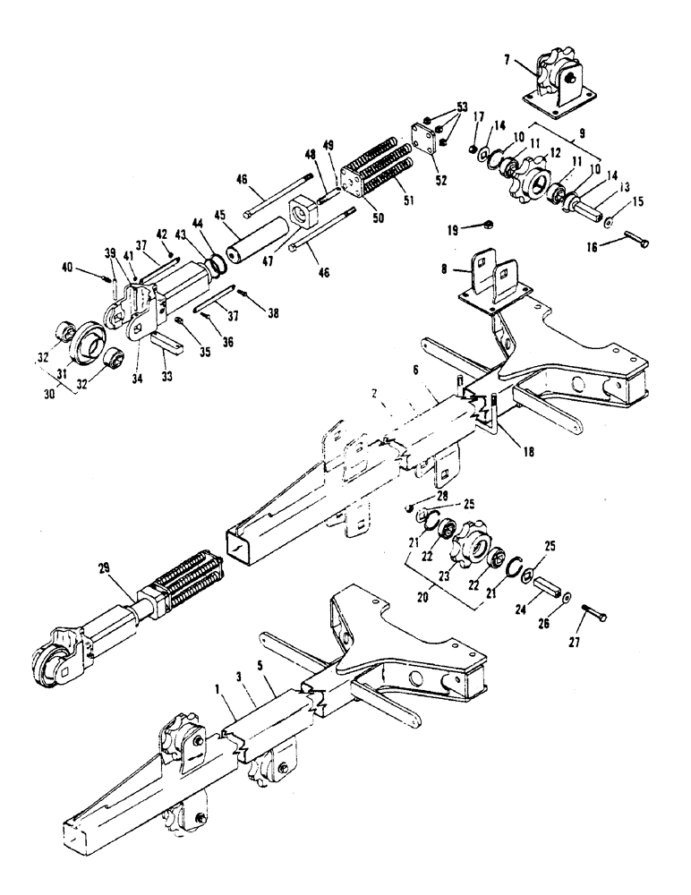 Схема запчастей Case 1000 - (36) - SINGLE CHAIN BOOMS, BOOM END 