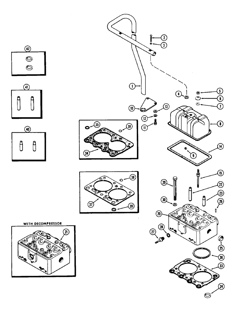 Схема запчастей Case W7 - (012) - CYLINDER HEAD AND COVER, (301) DIESEL ENGINE (02) - ENGINE