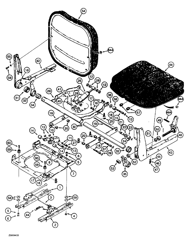 Схема запчастей Case 1150E - (9-072) - R49353 BOSTROM SUSPENSION SEAT ASSEMBLY (09) - CHASSIS/ATTACHMENTS