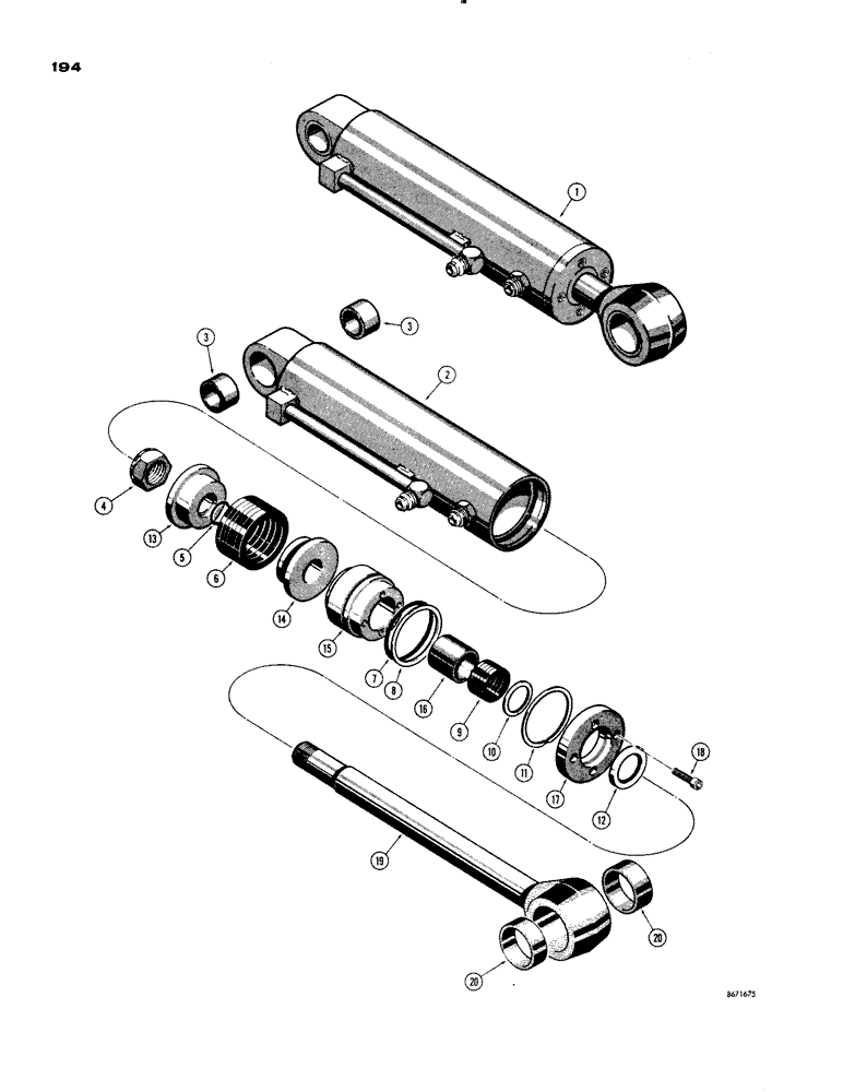 Схема запчастей Case 1150 - (194) - D39349 ULRICH CLAM CYLINDER (07) - HYDRAULIC SYSTEM