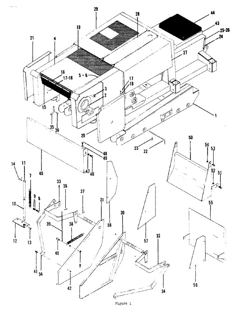 Схема запчастей Case 700 - (04) - MAIN FRAME - DIRT CHUTES 