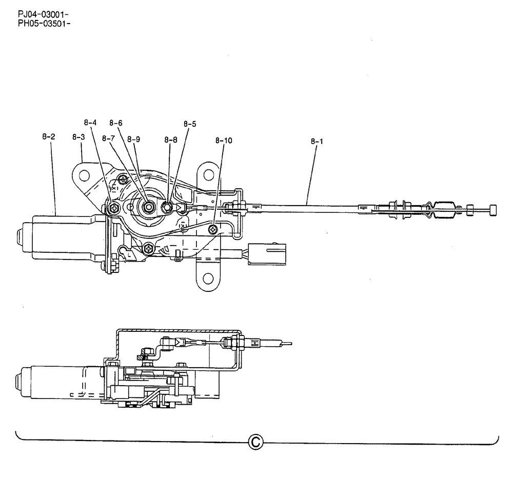 Схема запчастей Case CX50B - (02-020) - CONTROL ASSEMBLY (W/DECEL) (05) - SUPERSTRUCTURE