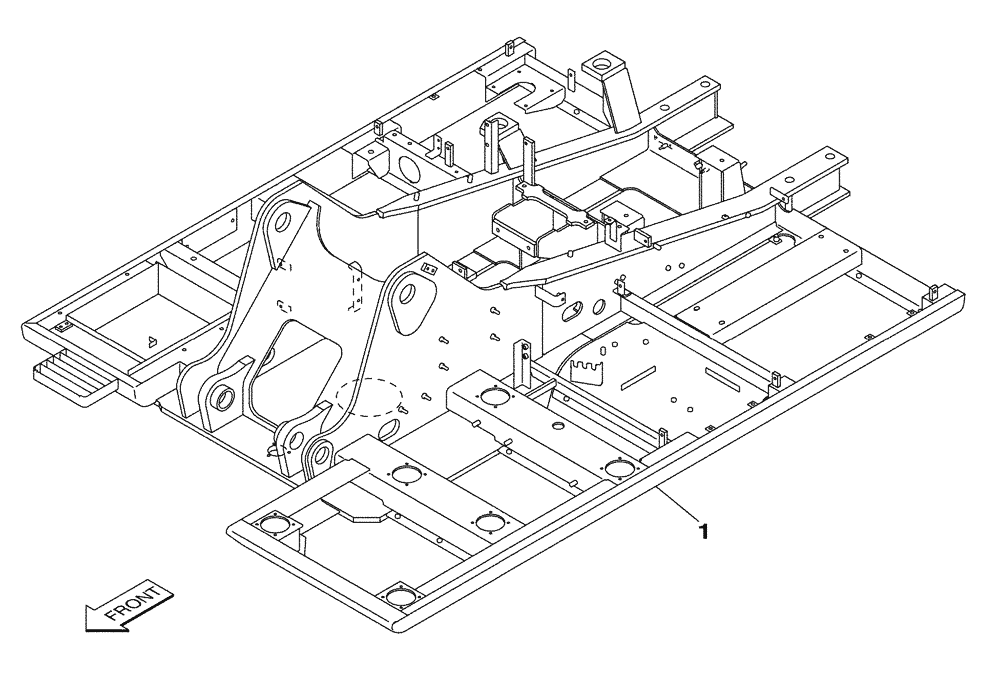 Схема запчастей Case CX240 - (09-02-01) - TURNTABLE (09) - CHASSIS