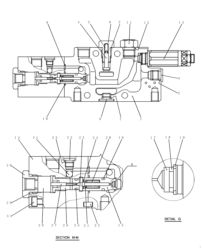 Схема запчастей Case CX31B - (HC012-01[1]) - HYDRAULIC CONTROL VALVE - COMPONENTS (BOOM LOCK) (35) - HYDRAULIC SYSTEMS