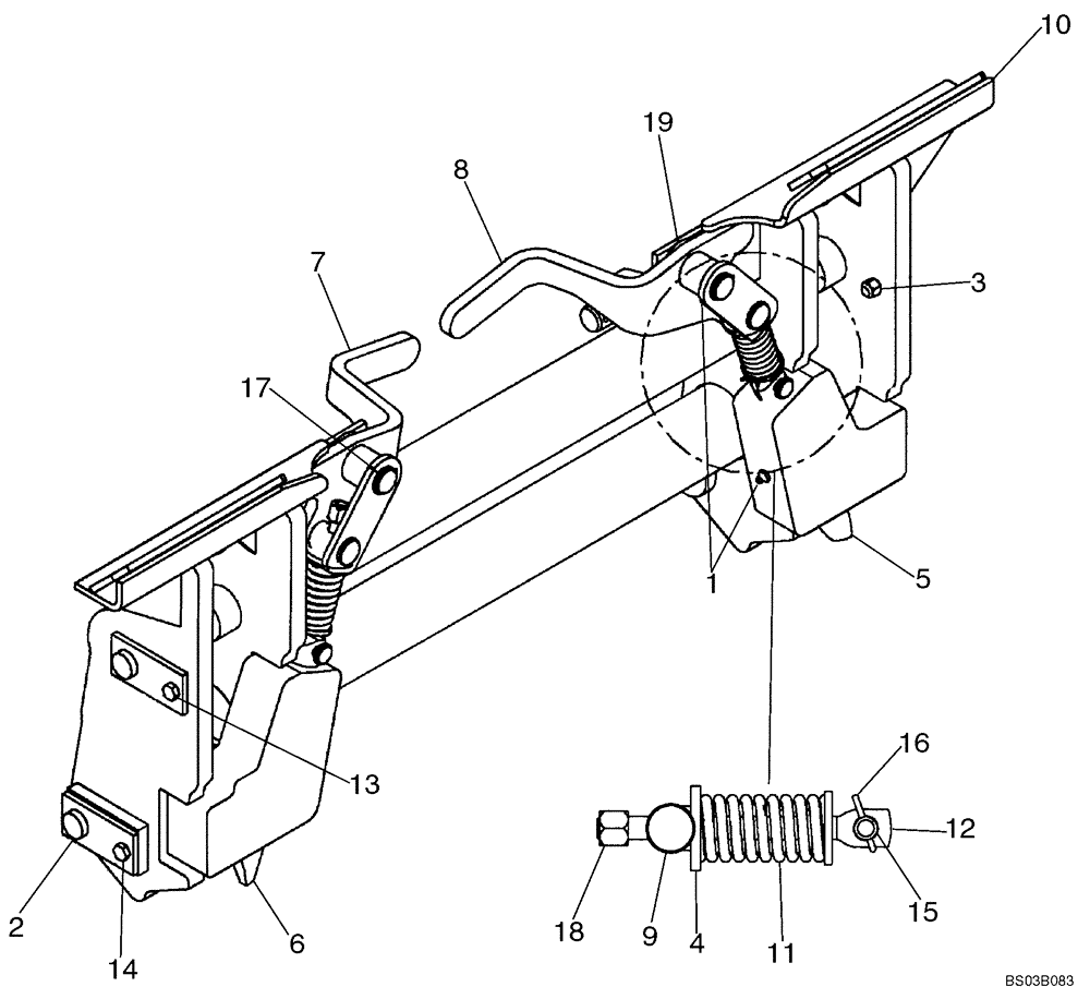 Схема запчастей Case 1840 - (09-12A) - COUPLER (09) - CHASSIS/ATTACHMENTS