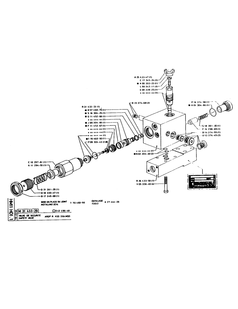 Схема запчастей Case 160CL - (191) - SAFETY VALVE (07) - HYDRAULIC SYSTEM