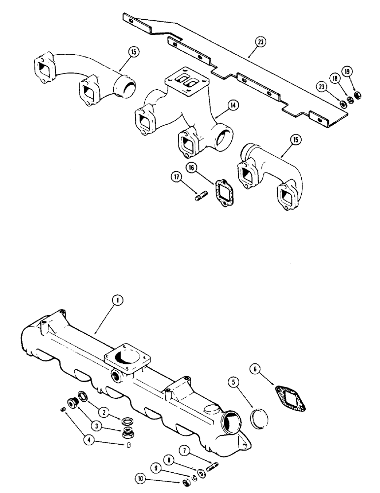 Схема запчастей Case 40 - (008) - INTAKE MANIFOLD, 504BDT ENGINE (10) - ENGINE