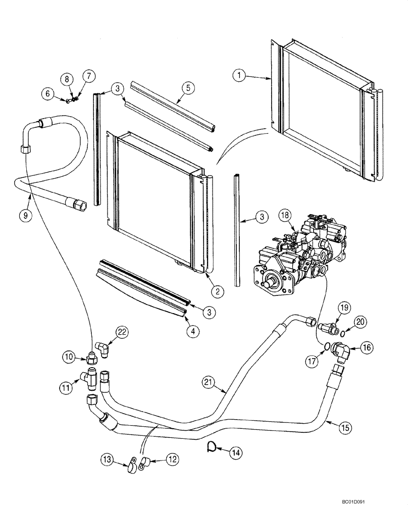 Схема запчастей Case 40XT - (06-01) - HYDROSTATICS - PUMP, SUPPLY AND RETURN (06) - POWER TRAIN