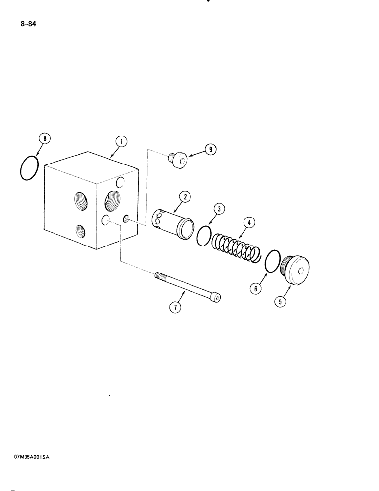 Схема запчастей Case 888 - (8-084) - ATTACHMENT CONTROL VALVE BLOCK (08) - HYDRAULICS