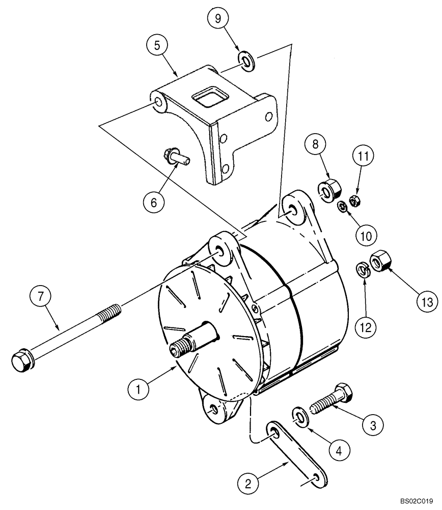 Схема запчастей Case 821C - (04-15A) - ALTERNATOR - MOUNTING (04) - ELECTRICAL SYSTEMS