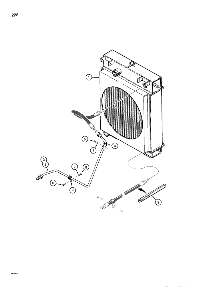 Схема запчастей Case 1150D - (228) - CONVERSION KIT, HEAVY DUTY ANTISANDBLAST RADIATOR AND COOLING CIRCIUT CONNECTIONS (06) - POWER TRAIN