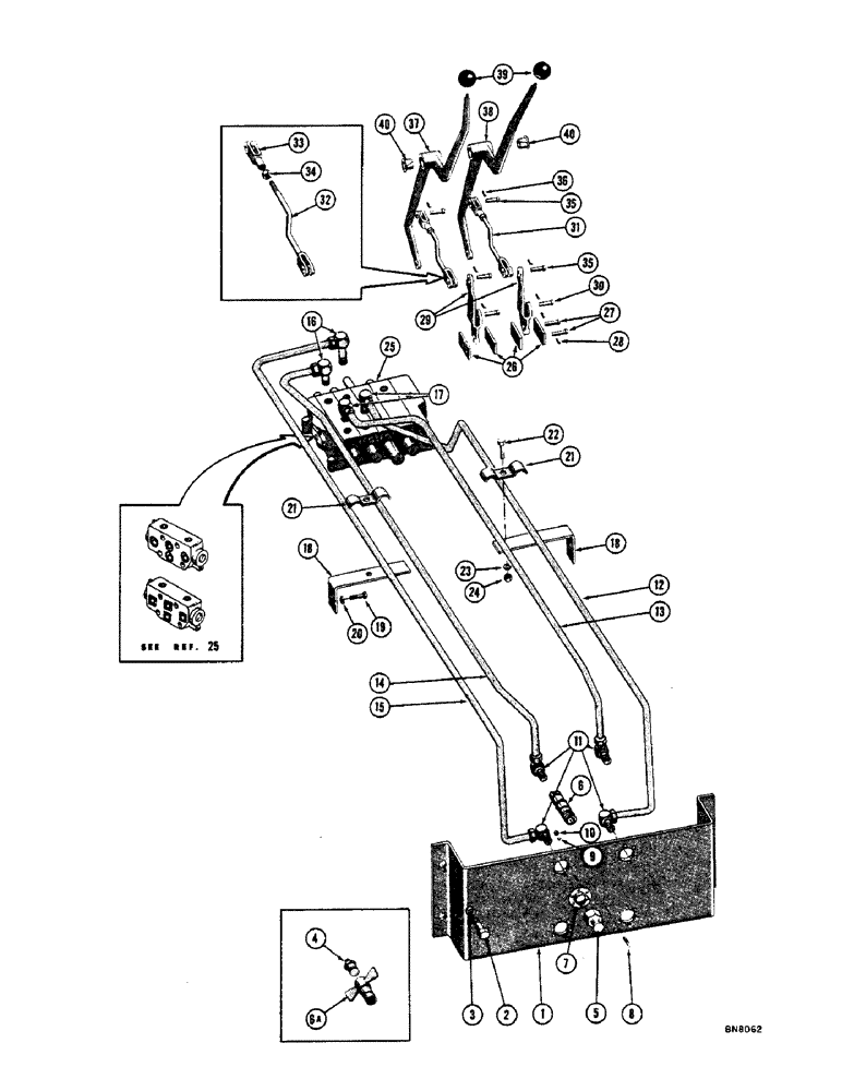 Схема запчастей Case 800 - (216) - DUAL PULL BEHIND HYDRAULICS (07) - HYDRAULIC SYSTEM