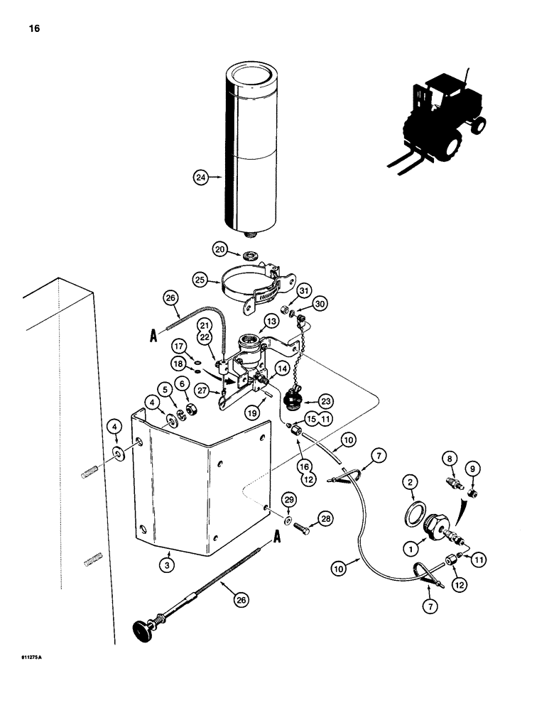 Схема запчастей Case 586D - (016) - COLD START SYSTEM (10) - ENGINE