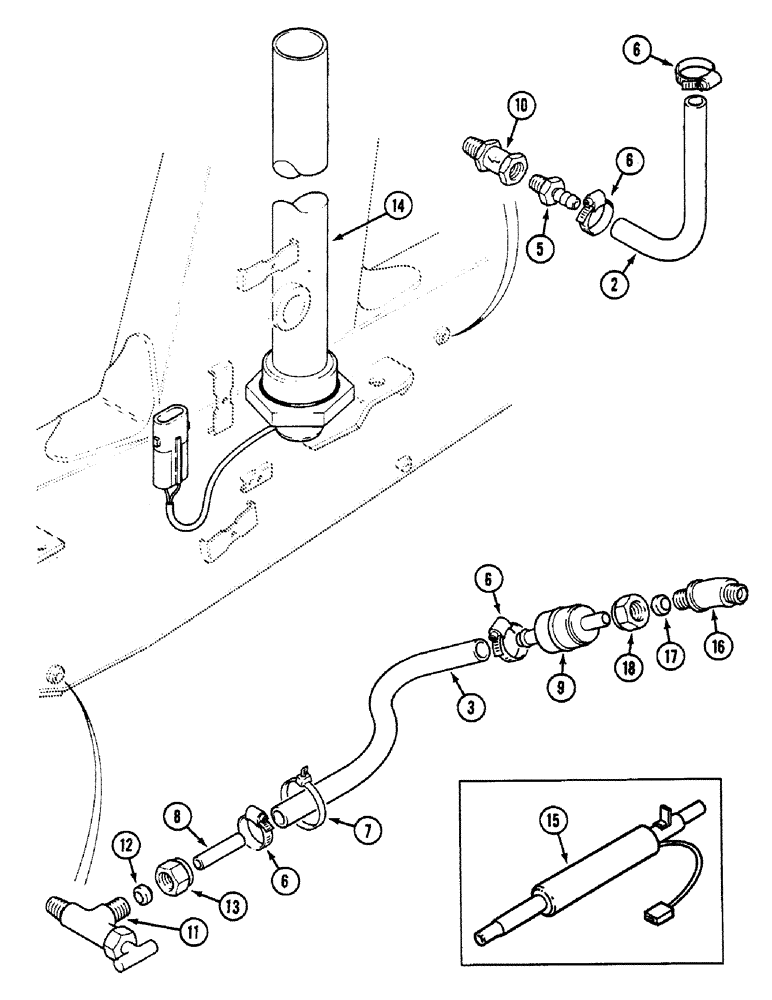 Схема запчастей Case 580SK - (3-02) - FUEL RESERVOIR LINES AND FUEL LEVEL SENDER (03) - FUEL SYSTEM