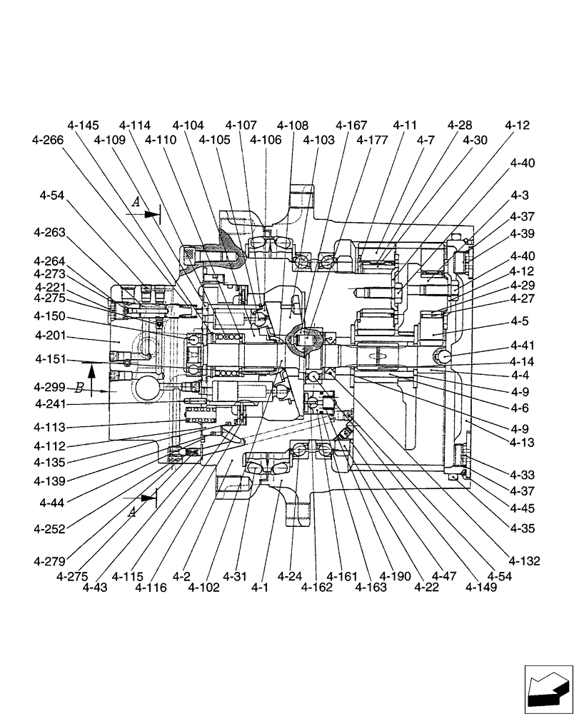 Схема запчастей Case CX31B - (02-003[02]) - MOTOR INSTAL, PROPEL (35) - HYDRAULIC SYSTEMS