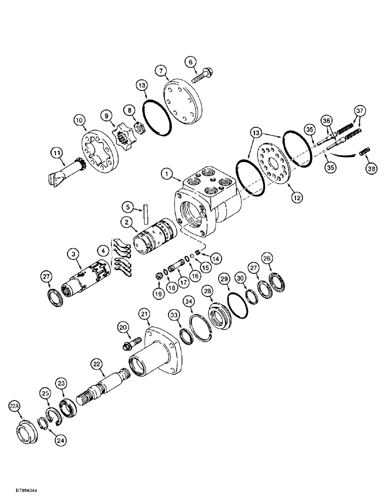 Схема запчастей Case 586E - (5-11C) - STEERING CONTROL VALVE (05) - STEERING