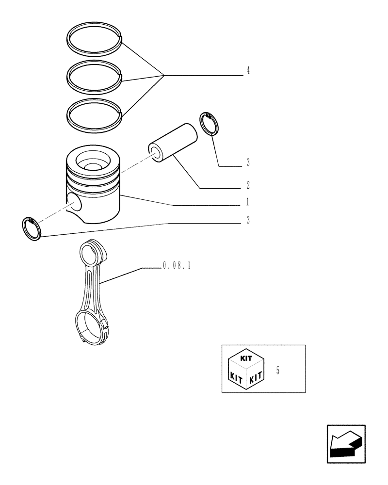 Схема запчастей Case TX1055 - (0.08.2[01]) - PISTON - ENGINE (10) - ENGINE