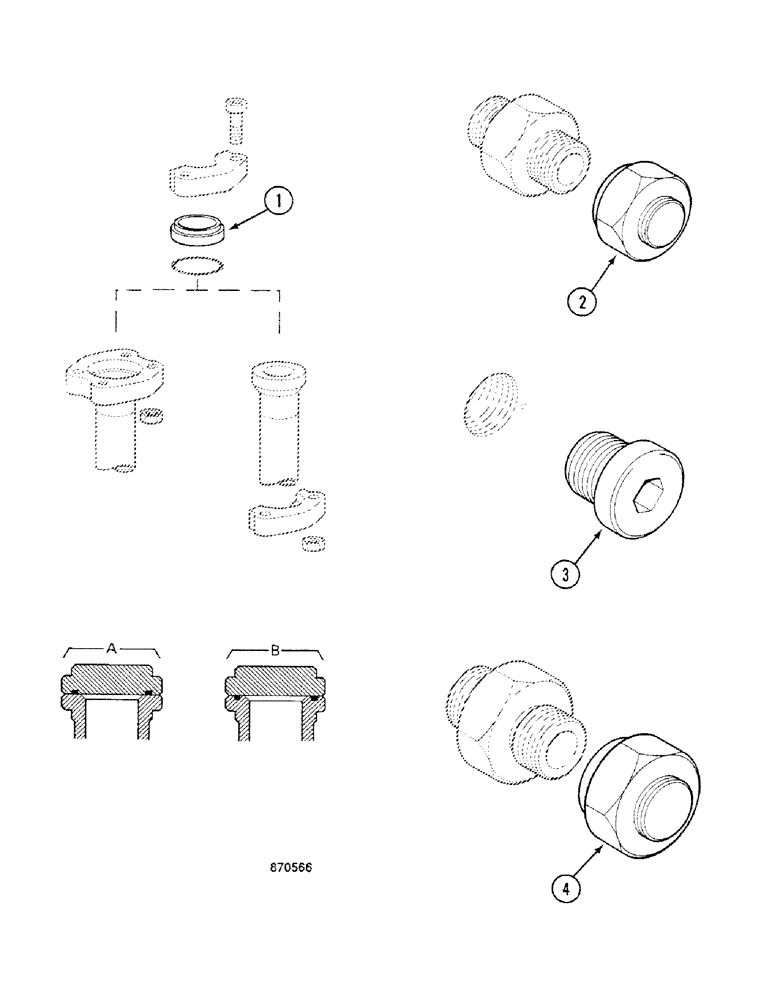 Схема запчастей Case 688C - (9H-18) - PLUG AND BLANK-OFF PLUG (05.1) - UPPERSTRUCTURE CHASSIS/ATTACHMENTS