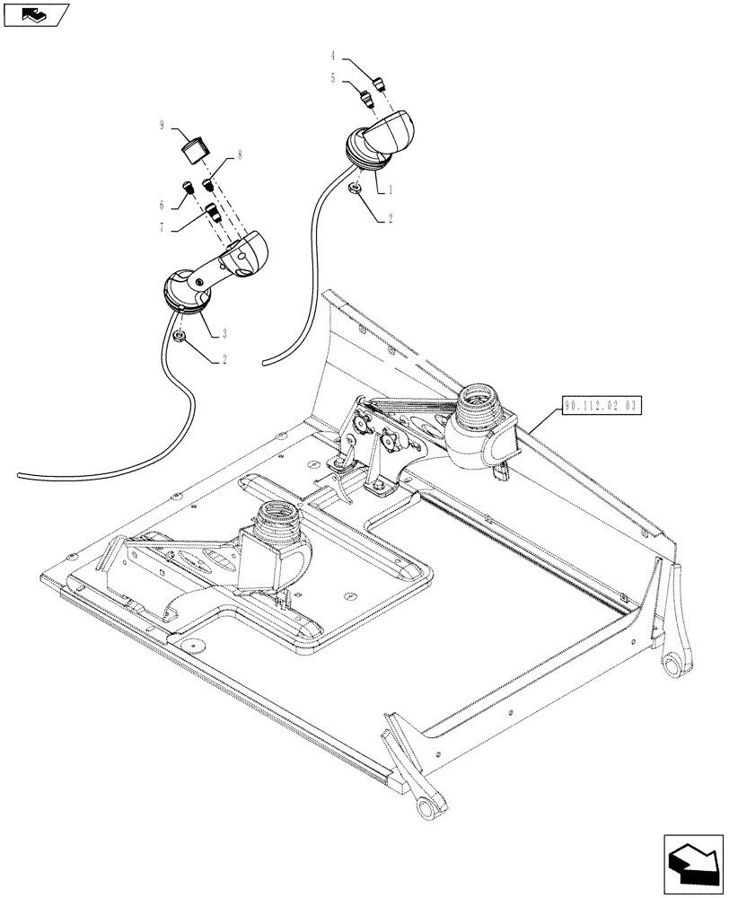 Схема запчастей Case SV185 - (55.512.CL[04]) - LEVEL 250 HANDLE GRIPS, E-H CONTROLS, W/O MULTI-FUNCTION ELEC CTRL (55) - ELECTRICAL SYSTEMS