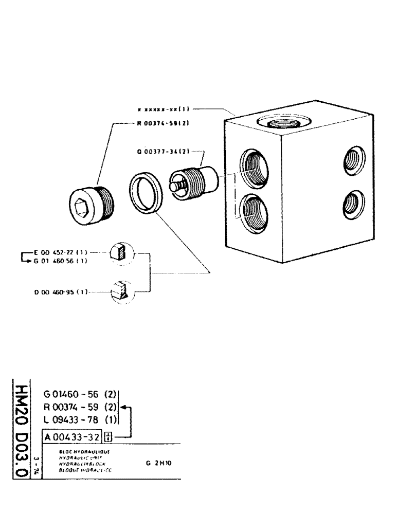 Схема запчастей Case GCK120 - (187) - HYDRAULIC UNIT 