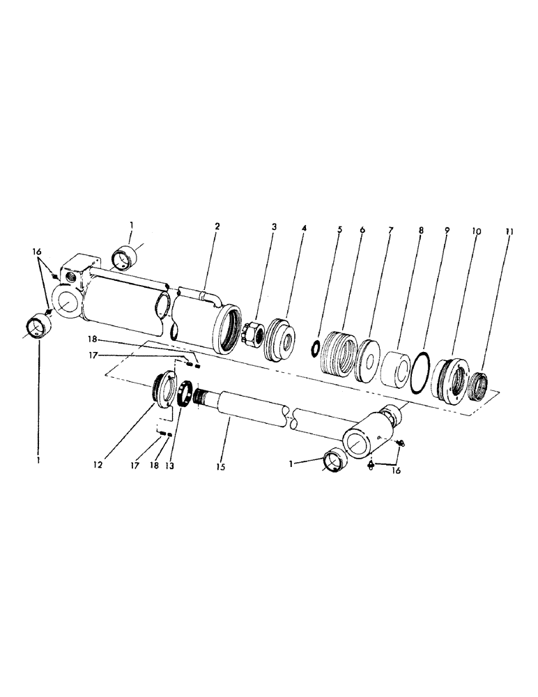 Схема запчастей Case 40EC - (H01) - CROWD AND HOIST CYLINDERS, (6.25" ID X 45.50" STROKE) (07) - HYDRAULIC SYSTEM