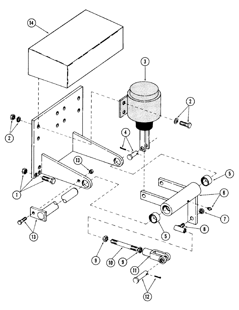 Схема запчастей Case 980 - (188) - FAST HOIST LINKAGE AND ATTACHING PARTS (CONTD) (05) - UPPERSTRUCTURE CHASSIS