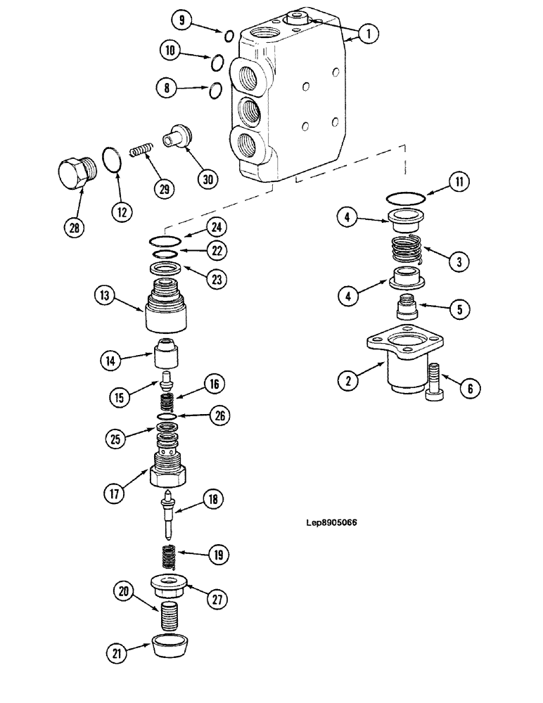 Схема запчастей Case 688C - (8F-30) - CONTROL VALVE STAGE (07) - HYDRAULIC SYSTEM