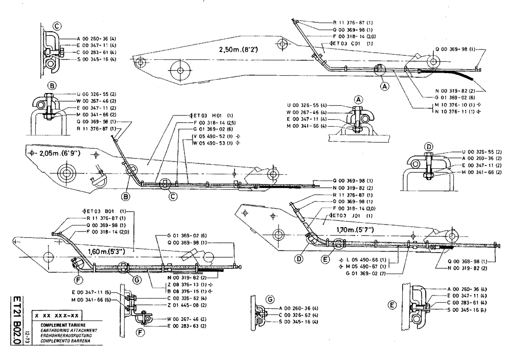 Схема запчастей Case TY45 - (ET21 B02.0) - EARTHBORING ATTACHMENT (18) - ATTACHMENT ACCESSORIES