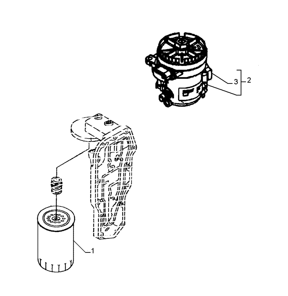 Схема запчастей Case 865 DHP - (3-012) - MOTOR FILTERS (03) - FUEL SYSTEM