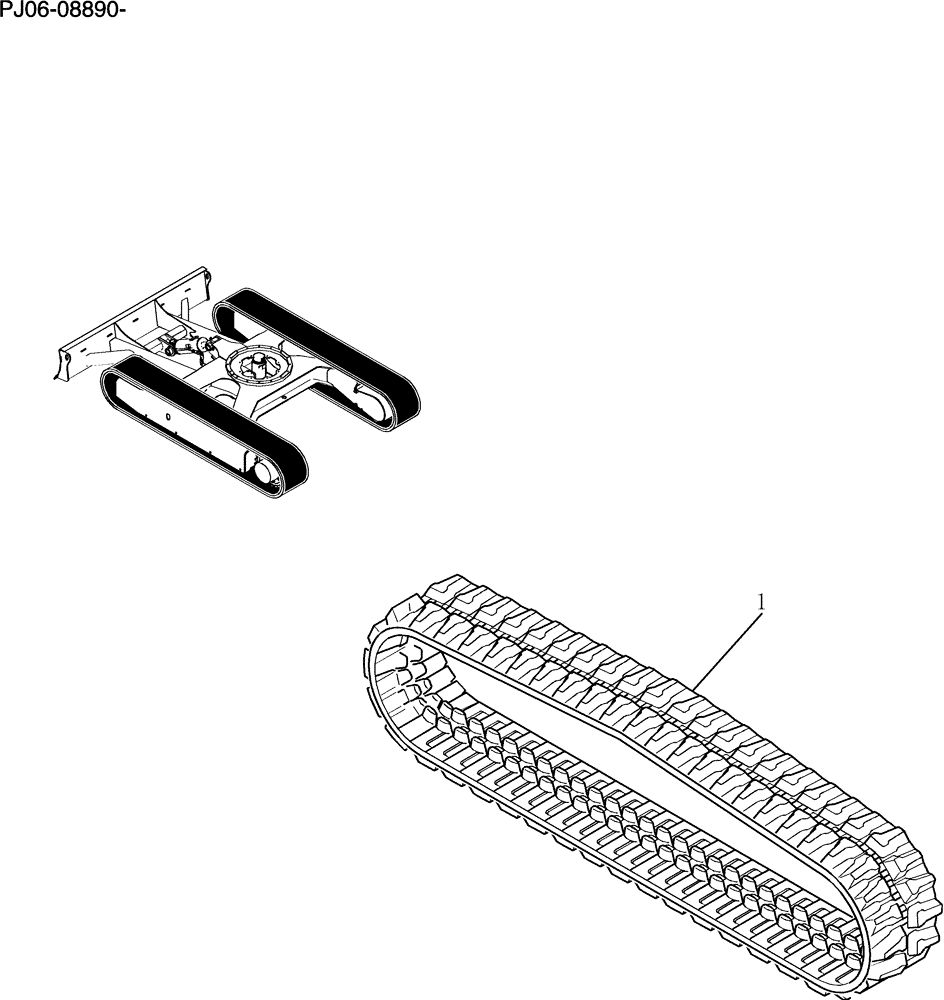 Схема запчастей Case CX50B - (390-01[1]) - SHOE ASSEMBLY (48) - TRACKS & TRACK SUSPENSION