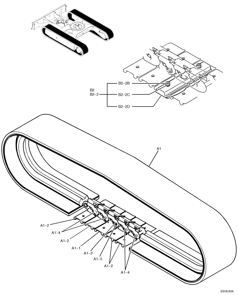 Схема запчастей Case CX36B - (02-010[01]) - SHOE ASSY (48) - TRACKS & TRACK SUSPENSION