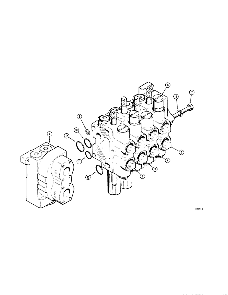 Схема запчастей Case 1150B - (354[1]) - R36059 FOUR SPOOL VALVE ANGLE TILT PITCH DOZER WITH RIPPER (07) - HYDRAULIC SYSTEM